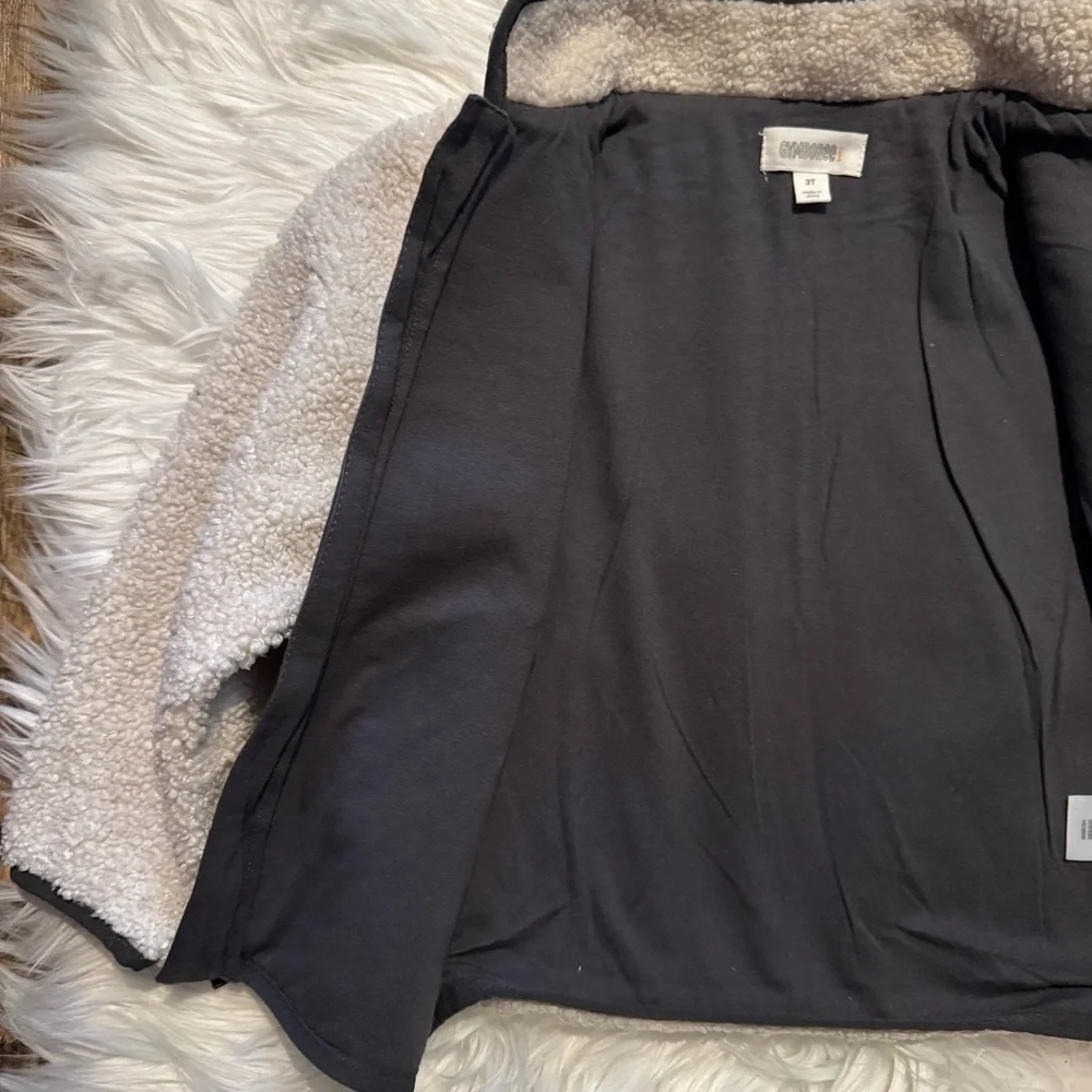 Gymboree Toddler Boy Sherpa‎ Zip Up Sweater Size 3T